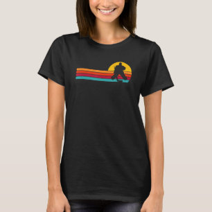 Goalie Sunset Ice Hockey Goalkeeper Vintage Retro T-Shirt
