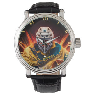 Goalkeeper Ice Hockey With Your Name Goalie Watch