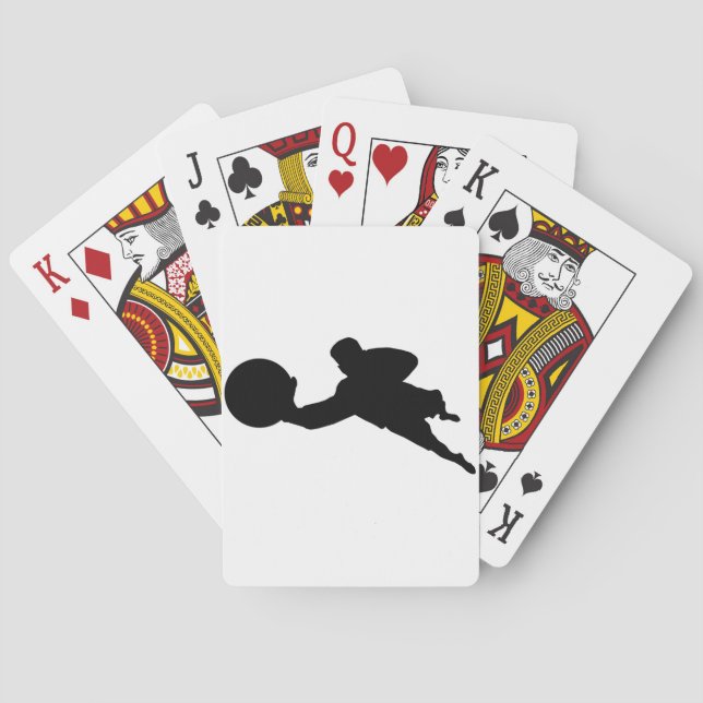 Goalkeeper Silhouette Playing Cards (Back)