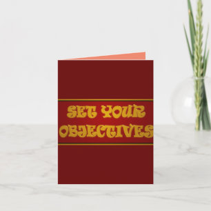 GOALS AMBITIONS OBJECTIVES WINNER GAME PLAYER COFF NOTE CARD