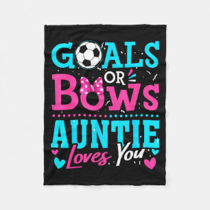Goals bows auntie loves you soccer ball gender rev fleece blanket