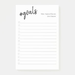 #goals customizable name and title to do list post-it notes