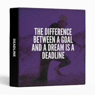 Goals, Dreams And Deadline - Workout Motivational Binder