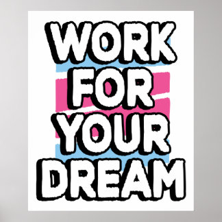 Goals Dreams Success Attitude Motivational Poster