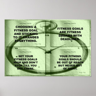 Goals Fitness Collage in Time Poster