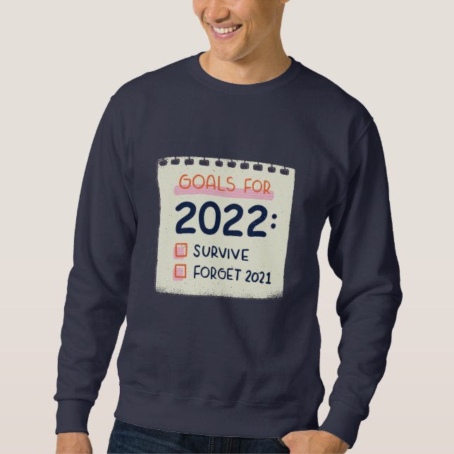 Goals for 2022: Survive, Forget 2021 Sweatshirt (Front)