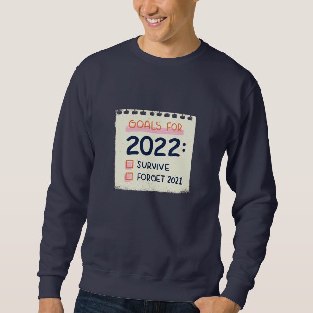 Goals for 2022: Survive, Forget 2021 Sweatshirt (Front)