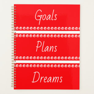Goals Plans Dreams red Planner