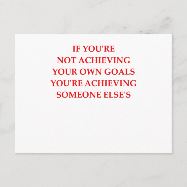 GOALS POSTCARD (Front)