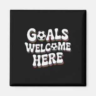 Goals Welcome Here Retro Soccer _2 Magnet