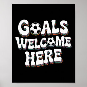 Goals Welcome Here Retro Soccer _2 Poster