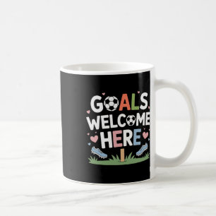 Goals Welcome Here Retro Soccer Coffee Mug