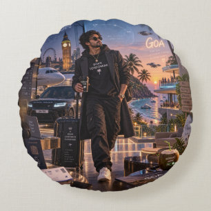 Goan Londonkar • Two Cities One Soul • Same Roots Round Pillow