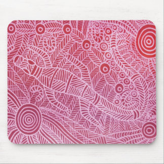 Goanna Dreaming Red Mouse Pad