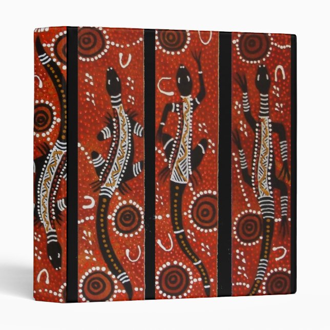 Goanna Journey Aboriginal Art Binder (Front/Spine)