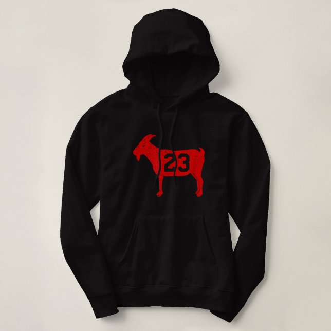 GOAT 23 Vintage Jordan Red  Hoodie (Design Front)