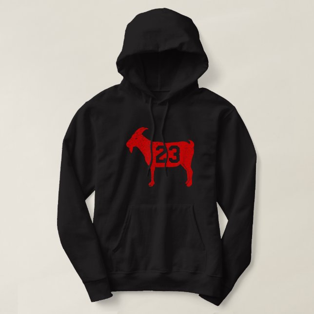GOAT 23 Vintage Jordan Red  Hoodie (Design Front)