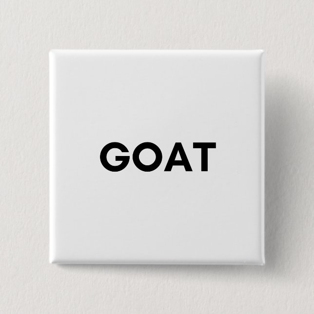 goat 2 inch square button (Front)