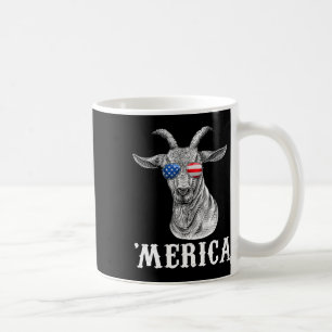 Goat 4th Of July American Flag Usa Merica  Coffee Mug