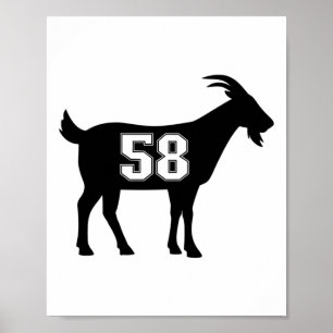 Goat 58 G.o.a.t. Number Fifty Eight Goat Gear Stic Poster