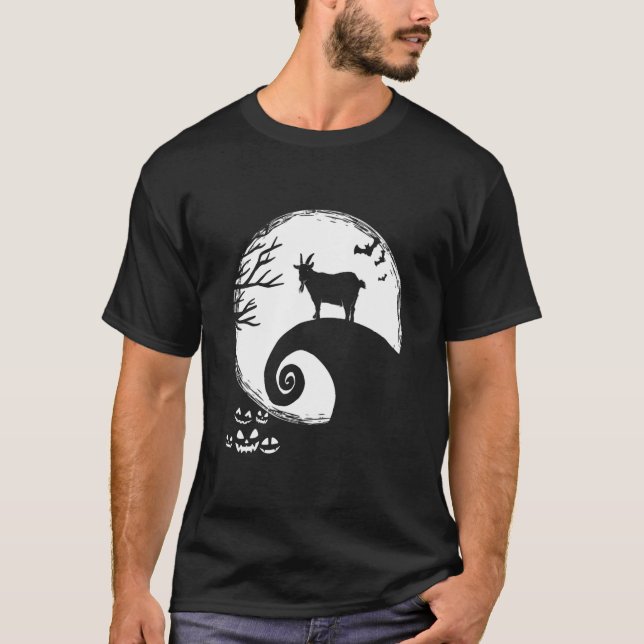 Goat And Moon Halloween Costume T-Shirt (Front)