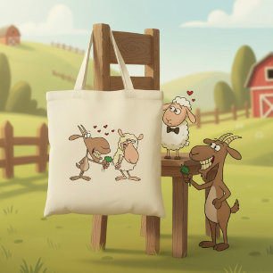 Goat And Sheep In Love Tote Bag