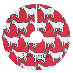 Goat Animal Thunder_Cove  Brushed Polyester Tree Skirt