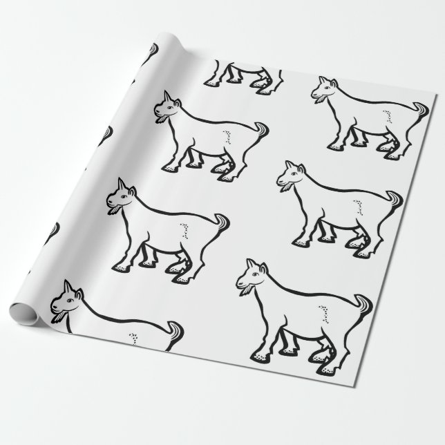 Goat Animal Thunder_Cove  Wrapping Paper (Unrolled)