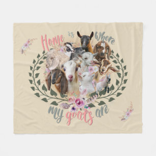 GOAT ART   Home is Where My Goats Are GetYerGoat Fleece Blanket