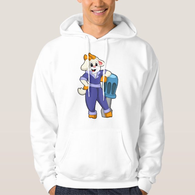 Goat as Mechanic with Screwdriver Hoodie (Front)