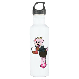 Goat as Secretary with High Heels 710 Ml Water Bottle