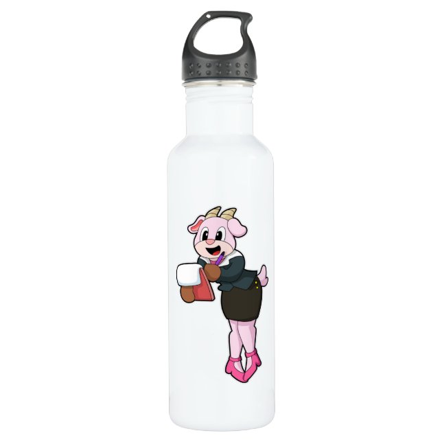 Goat as Secretary with High Heels 710 Ml Water Bottle (Front)