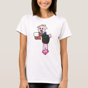 Goat as Secretary with High Heels T-Shirt