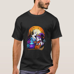 Goat As Witch Horror Boo Ghost Halloween Moon Funn T-Shirt