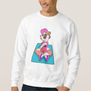 Goat at Yoga on Yoga mat Sweatshirt