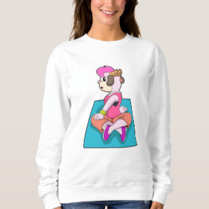 Goat at Yoga on Yoga mat Sweatshirt