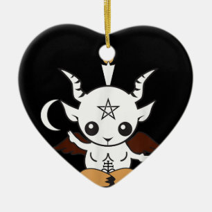 Goat Baphomet Halloween Gift Ceramic Ornament