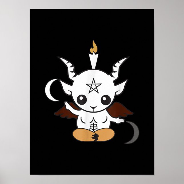 Goat Baphomet Halloween Gift Poster (Front)
