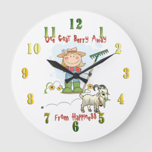 Goat Berry Funny Cartoon  Wall Clock