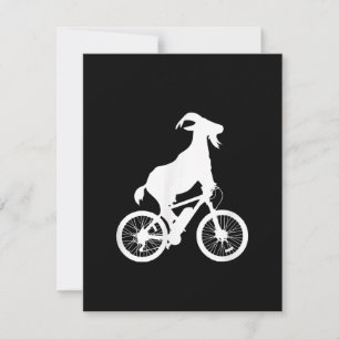 Goat Bicycle Rider Funny Goat Lover Graphic Invitation