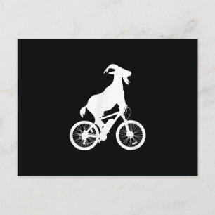 Goat Bicycle Rider Funny Goat Lover Graphic Postcard