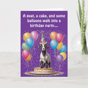 Goat Birthday Surprise – Funny & Witty Card