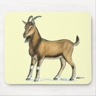 Goat: Brown Mouse Pad