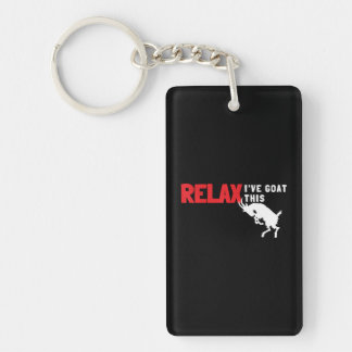 Goat Calm Down Farmer Farm Relax I've Goat This Keychain