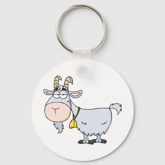 Goat Cartoon Character Keychain (Front)