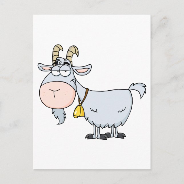Goat Cartoon Character Postcard (Front)
