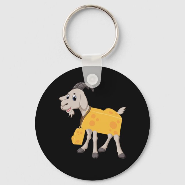 Goat Cheese for Goat Cheese Lovers Keychain (Front)