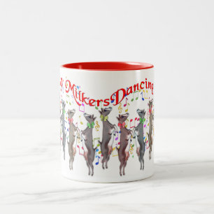 Goat Christmas 9 Milkers Dancing  Mug