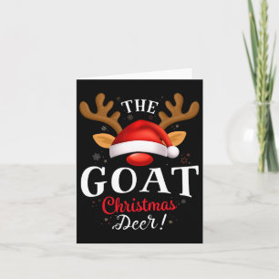 Goat Christmas Deer Pjs Xmas Family Matching  Card
