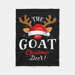 Goat Christmas Deer Pjs Xmas Family Matching  Fleece Blanket